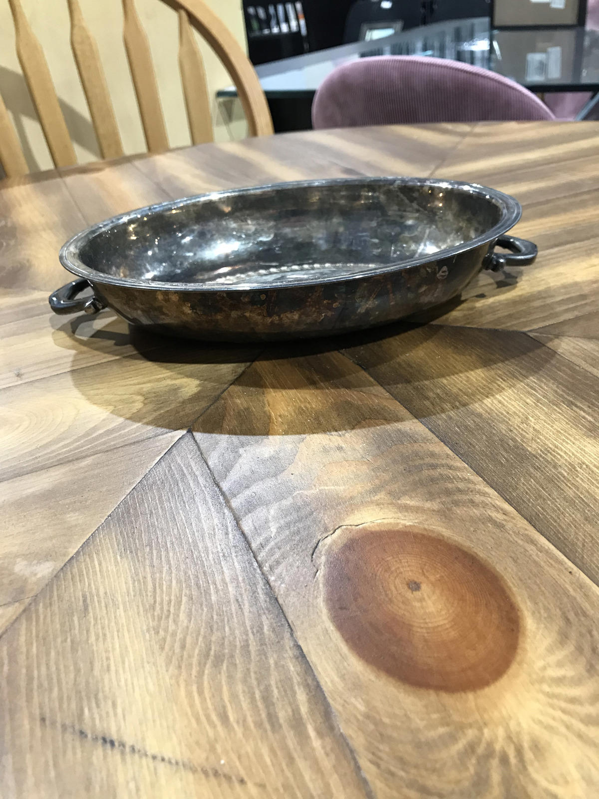 Silver Plated Serving Dish - 10”W x 7”D