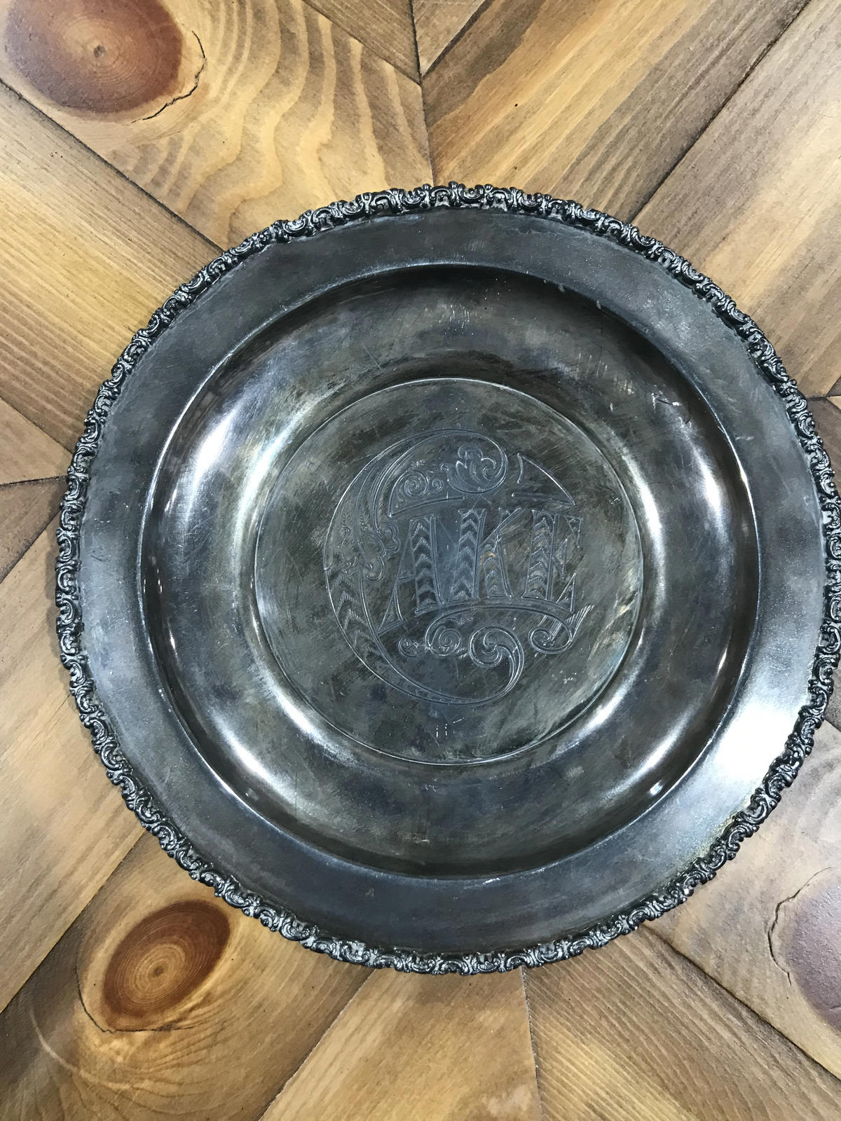 Monarch Vintage Silver Platter - 9”D