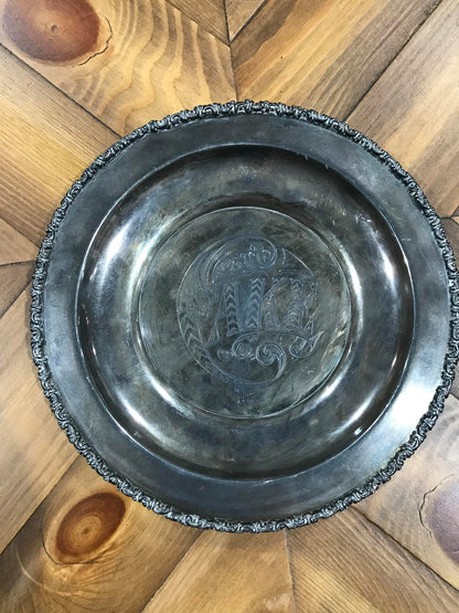 Monarch Vintage Silver Platter - 9”D