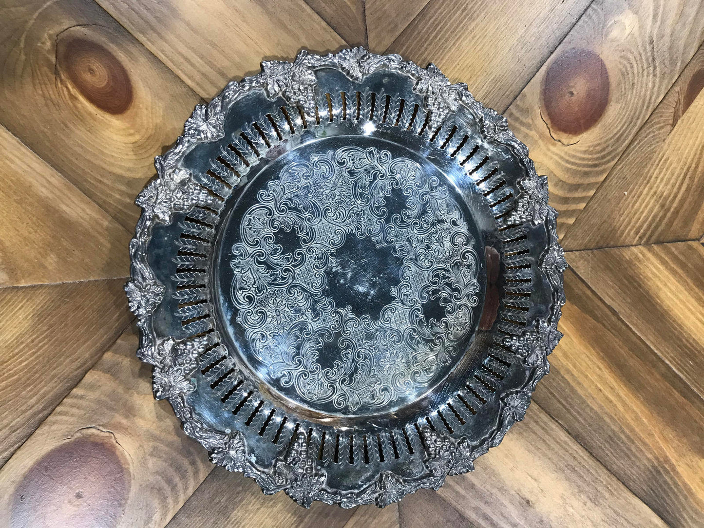 Silver Plated Serving Plate - 10”D