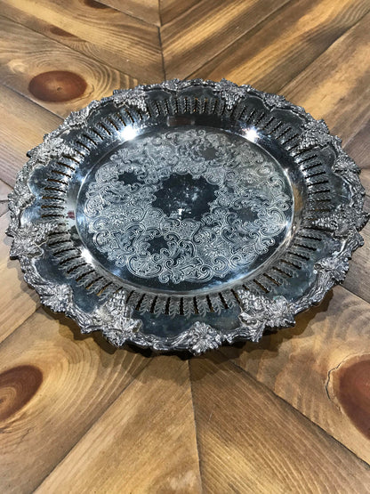 Silver Plated Serving Plate - 10”D