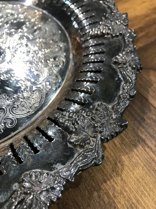 Silver Plated Serving Plate - 10”D