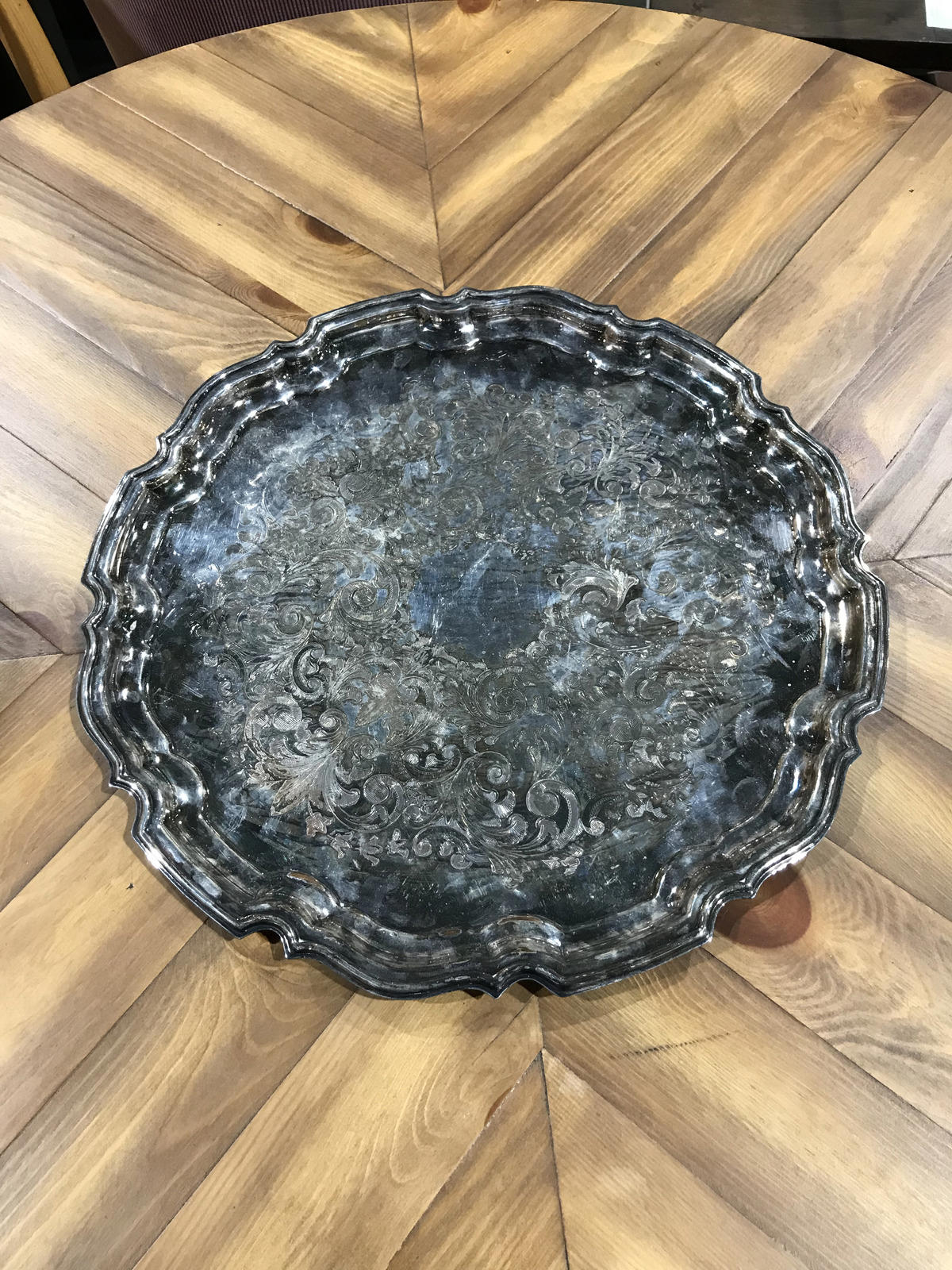 Silver Plated Serving Tray - 17”D