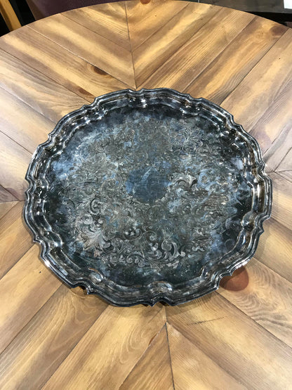 Silver Plated Serving Tray - 17”D