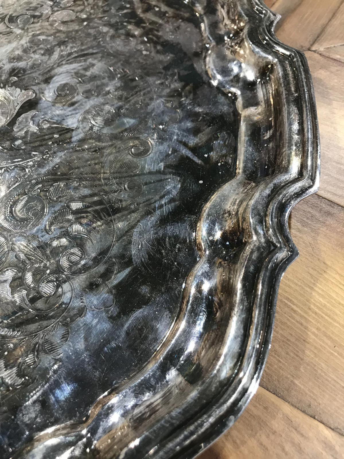 Silver Plated Serving Tray - 17”D