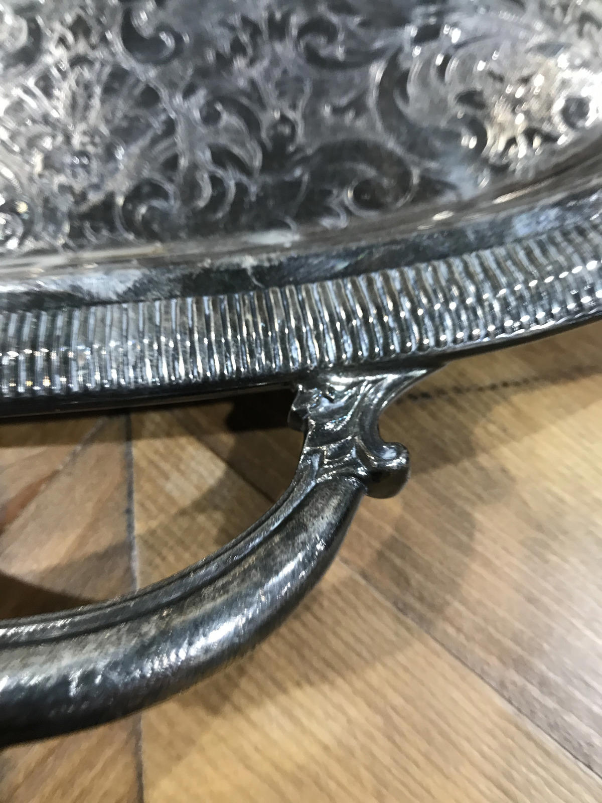 Silver Plated Tray - 18”W x 14”D