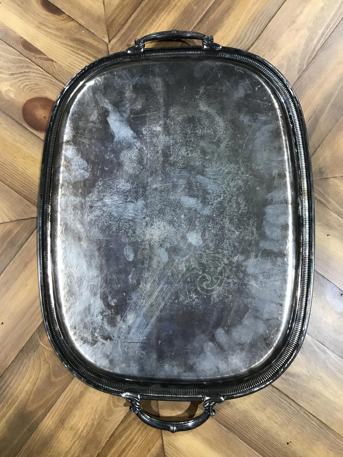 Silver Plated Tray - 18”W x 14”D