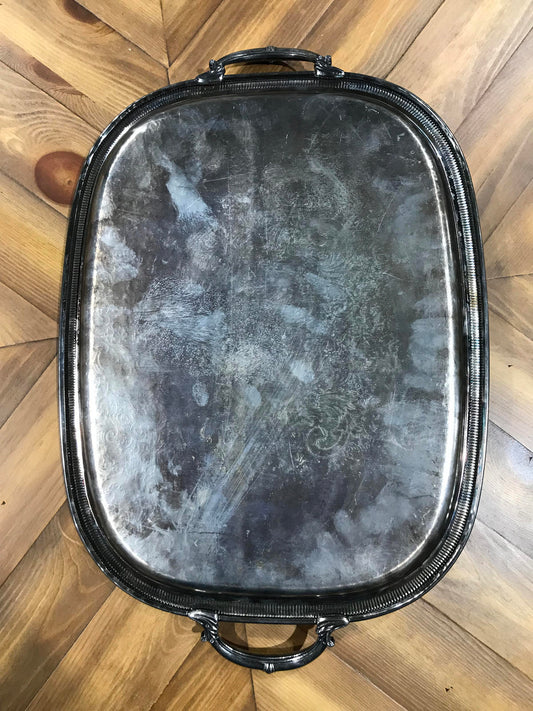 Silver Plated Tray - 18”W x 14”D