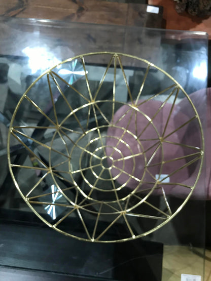 Gold Wire Basket - 14”W x 14”H