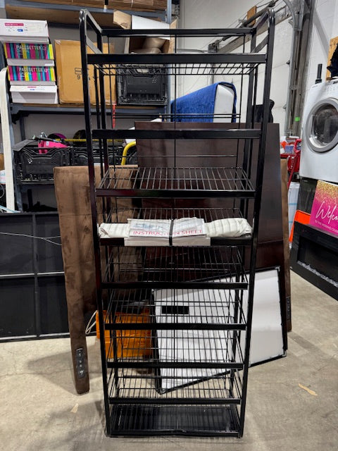 Black Shelving Unit