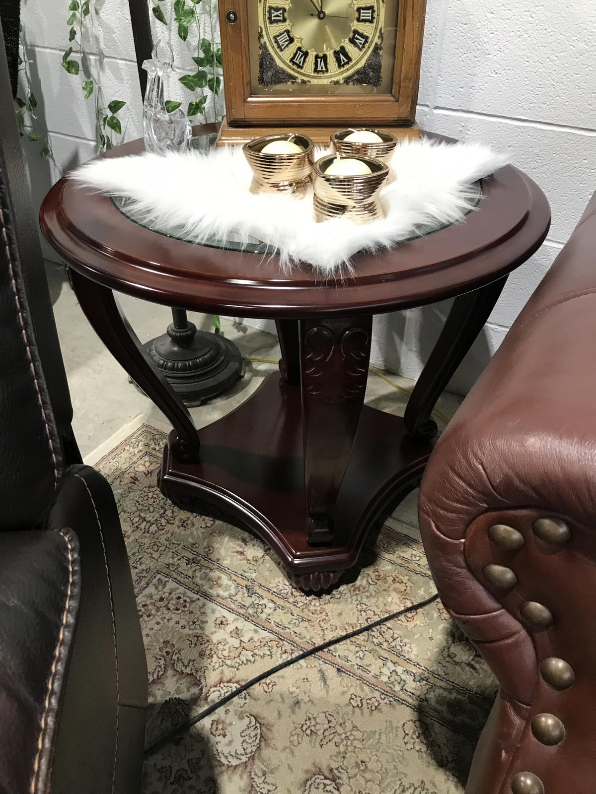 Matching Glass Top End Tables (2) & Coffee Table