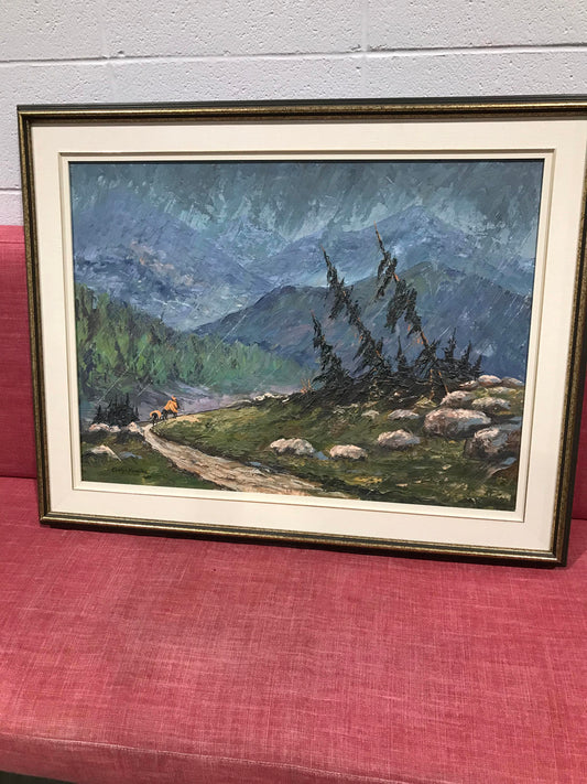 Evelyn Hamilton "Prospecting" Oil on Canvas Painting