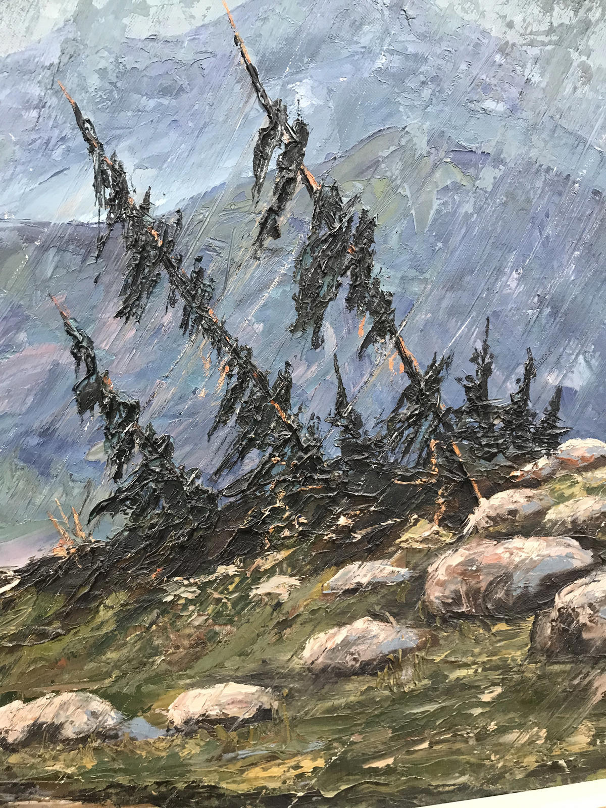 Evelyn Hamilton "Prospecting" Oil on Canvas Painting