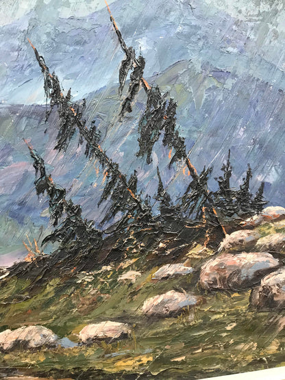 Evelyn Hamilton "Prospecting" Oil on Canvas Painting