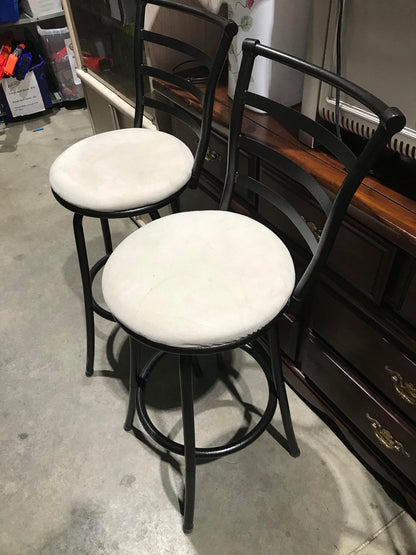 Matching Swivel Metal Bar Stools
