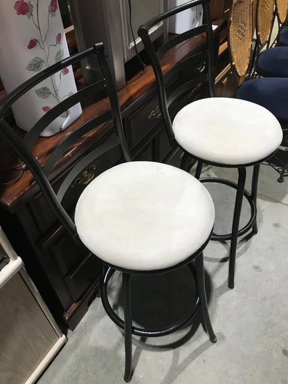 Matching Swivel Metal Bar Stools