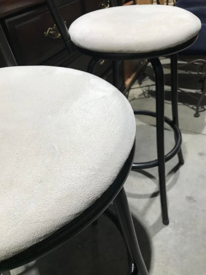 Matching Swivel Metal Bar Stools