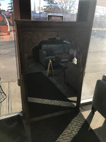 Carved Wood Mirror - (40”W x 58”H x 3”D)