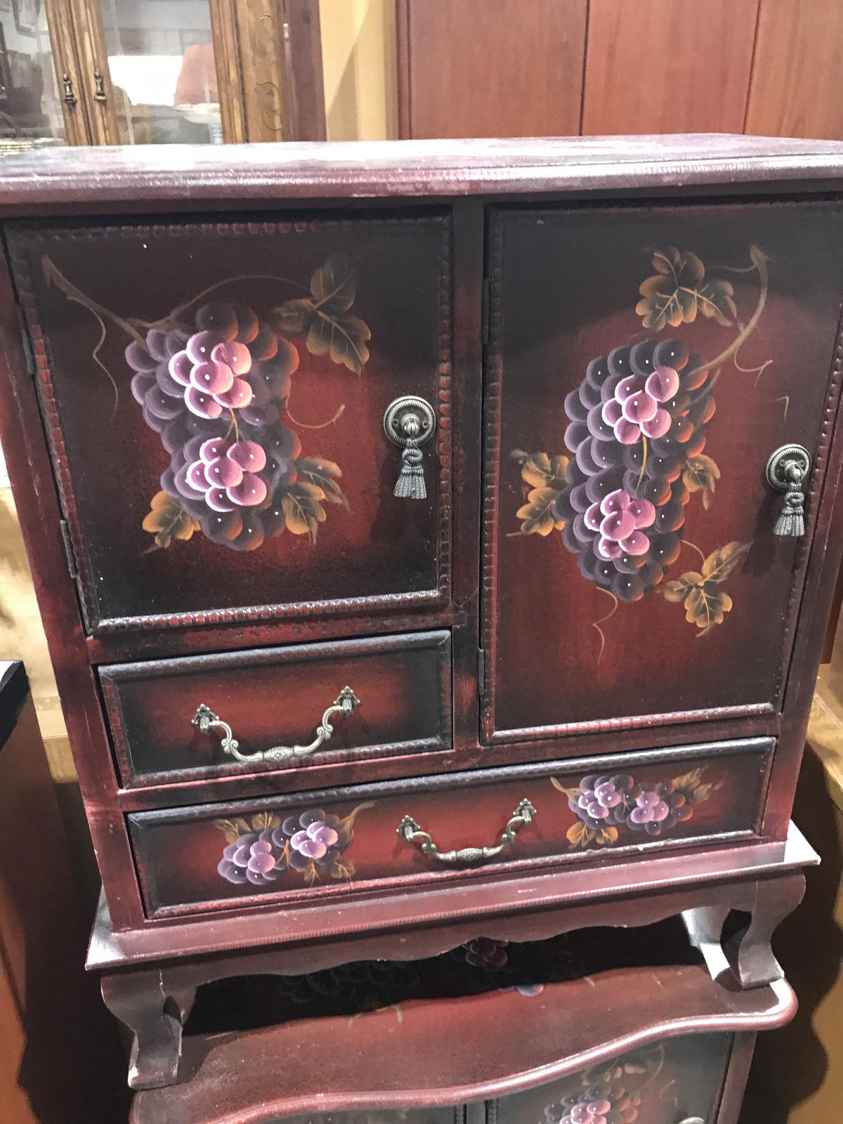 Jewelry Box Hand Painted Night Stands - Pair