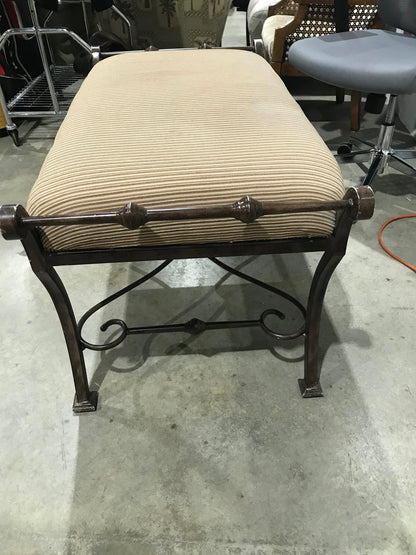 Ottoman Bench with Metal Base