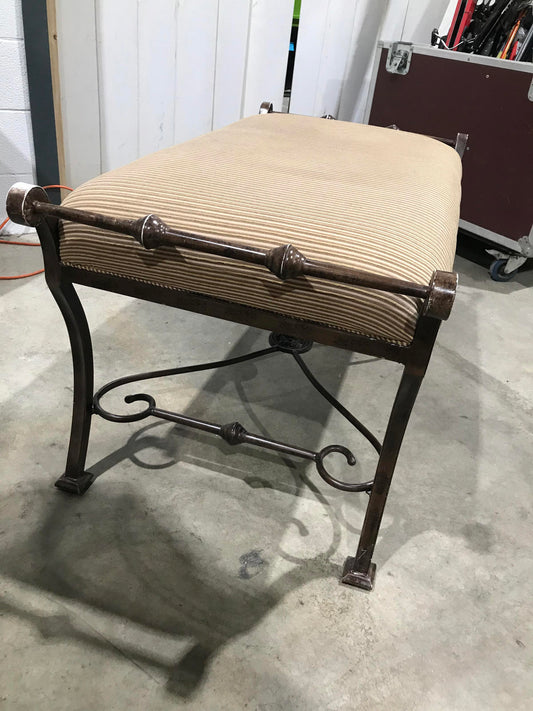Ottoman Bench with Metal Base