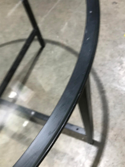 Round Glass Coffee Table (18"H x 30"W)