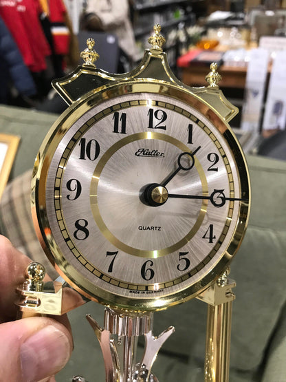 Haller Glass Dome Gold Table Clock
