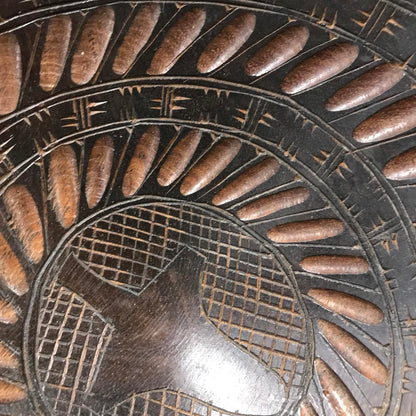 Carved Wooden 13" Bowl