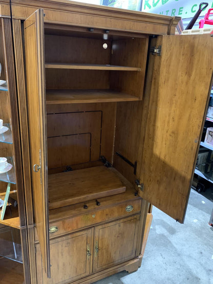 Drexel Wooden Corner Display Cabinet