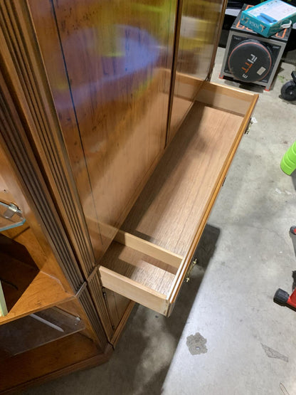 Drexel Wooden Corner Display Cabinet