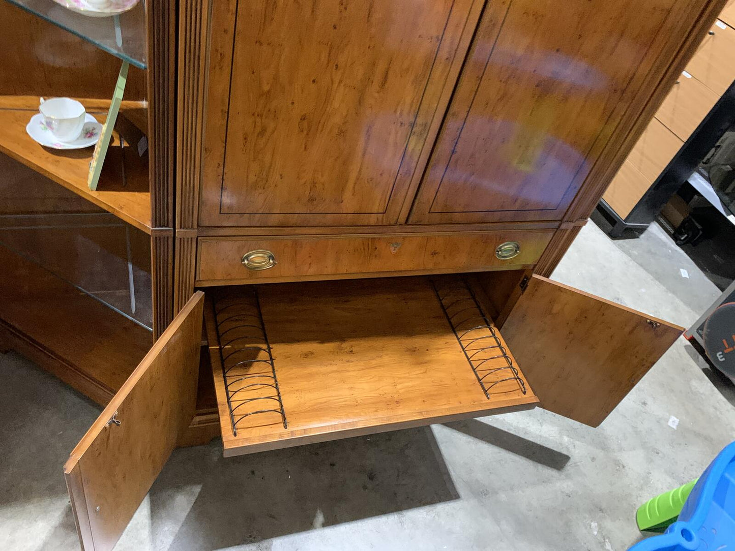 Drexel Wooden Corner Display Cabinet