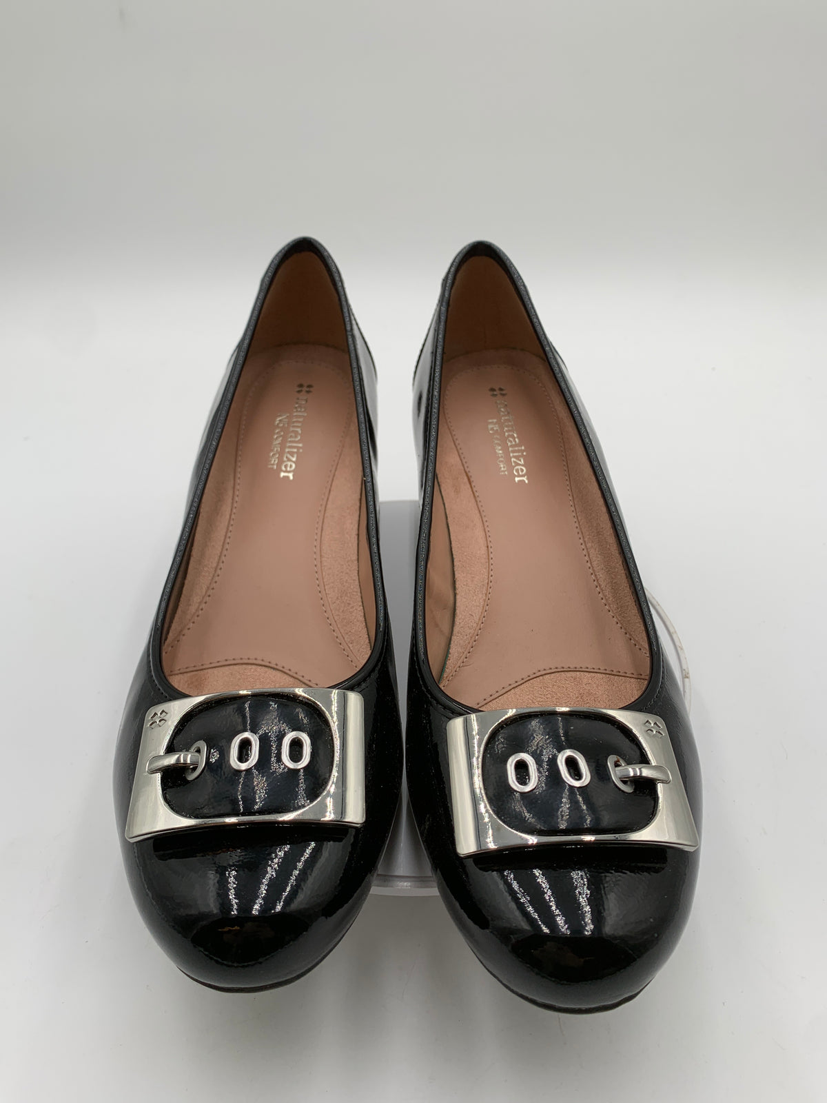 Naturalizer Women's Black Patent Leather Buckle Slip-On Dress Shoes