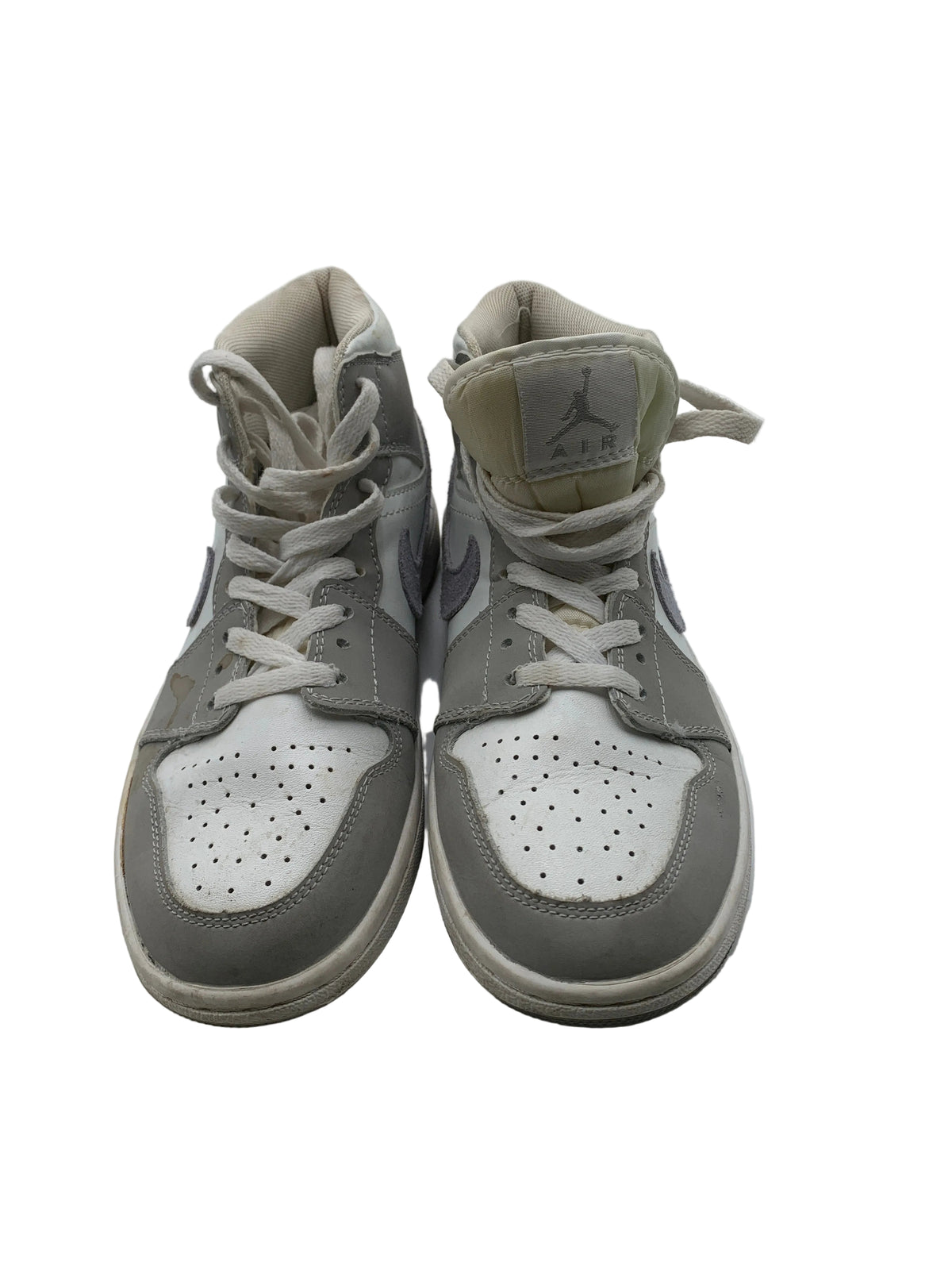 NIKE Air Jordan 1 Mid Wolf Grey White Sneakers Men's/Women's US 8 EU 39