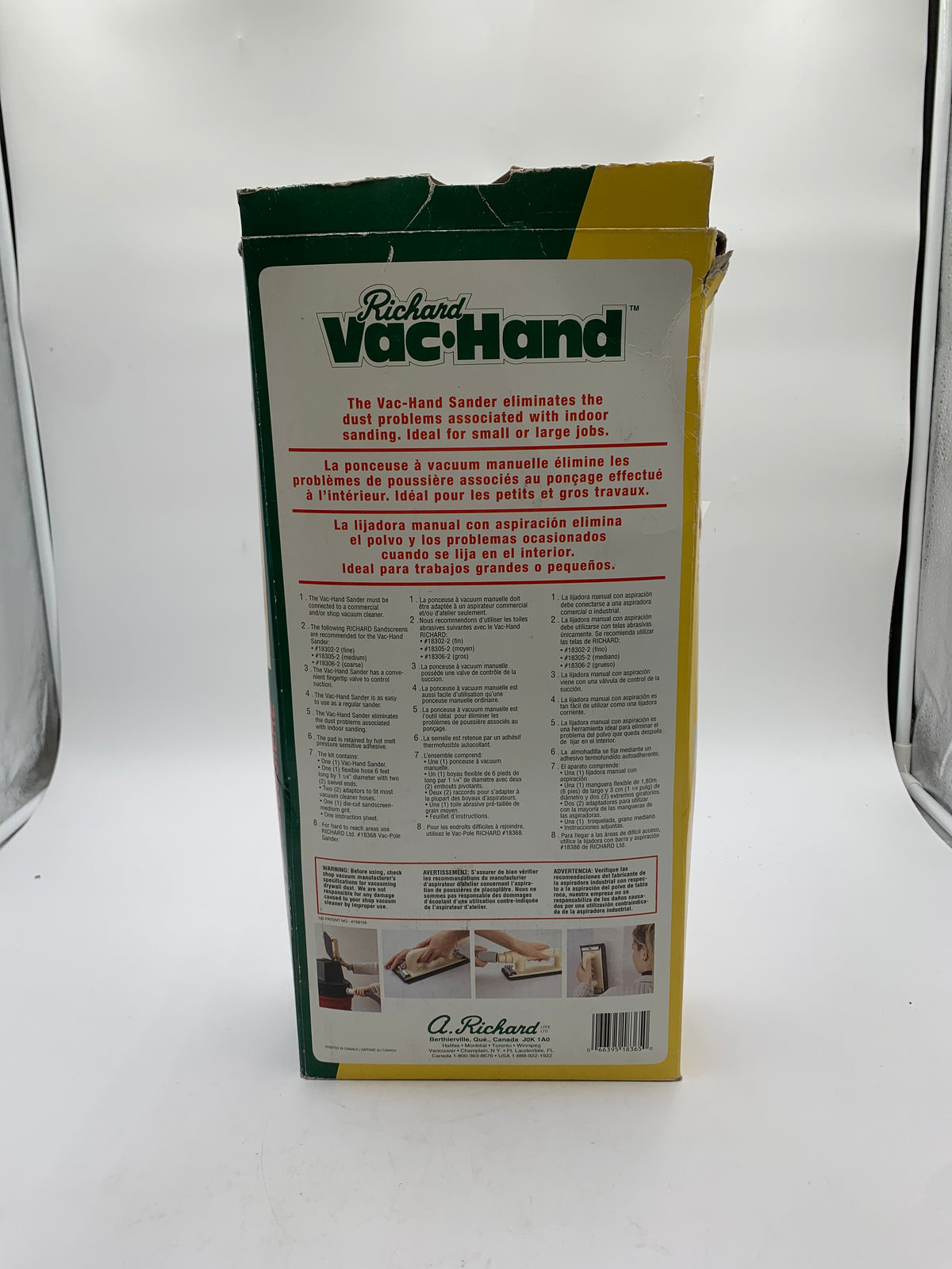 Richard Vac-Hand 18365 Dust-Free Drywall Sanding Kit with Vacuum Attachment