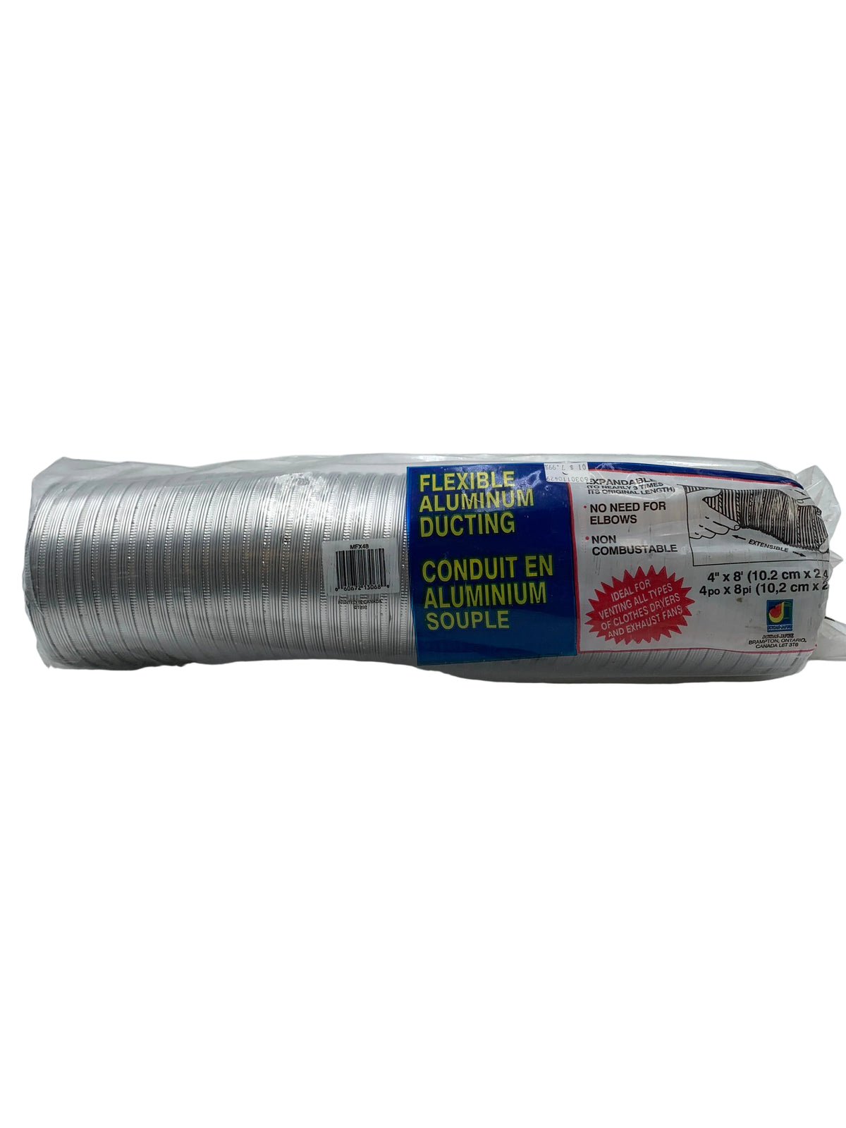 Dundas Jafine 4-Inch x 8-Ft Flexible Aluminum Vent Duct – HVAC Dryer Venting