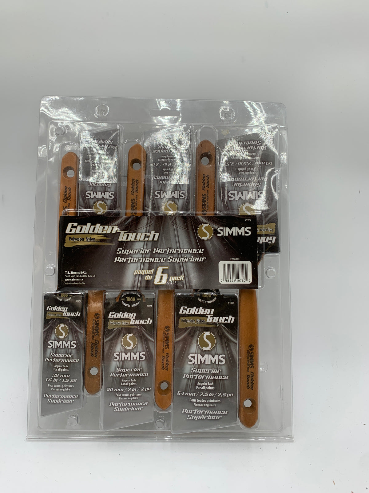 Simms Golden Touch Paint Brush Set – 6-Piece Painting Brush Kit
