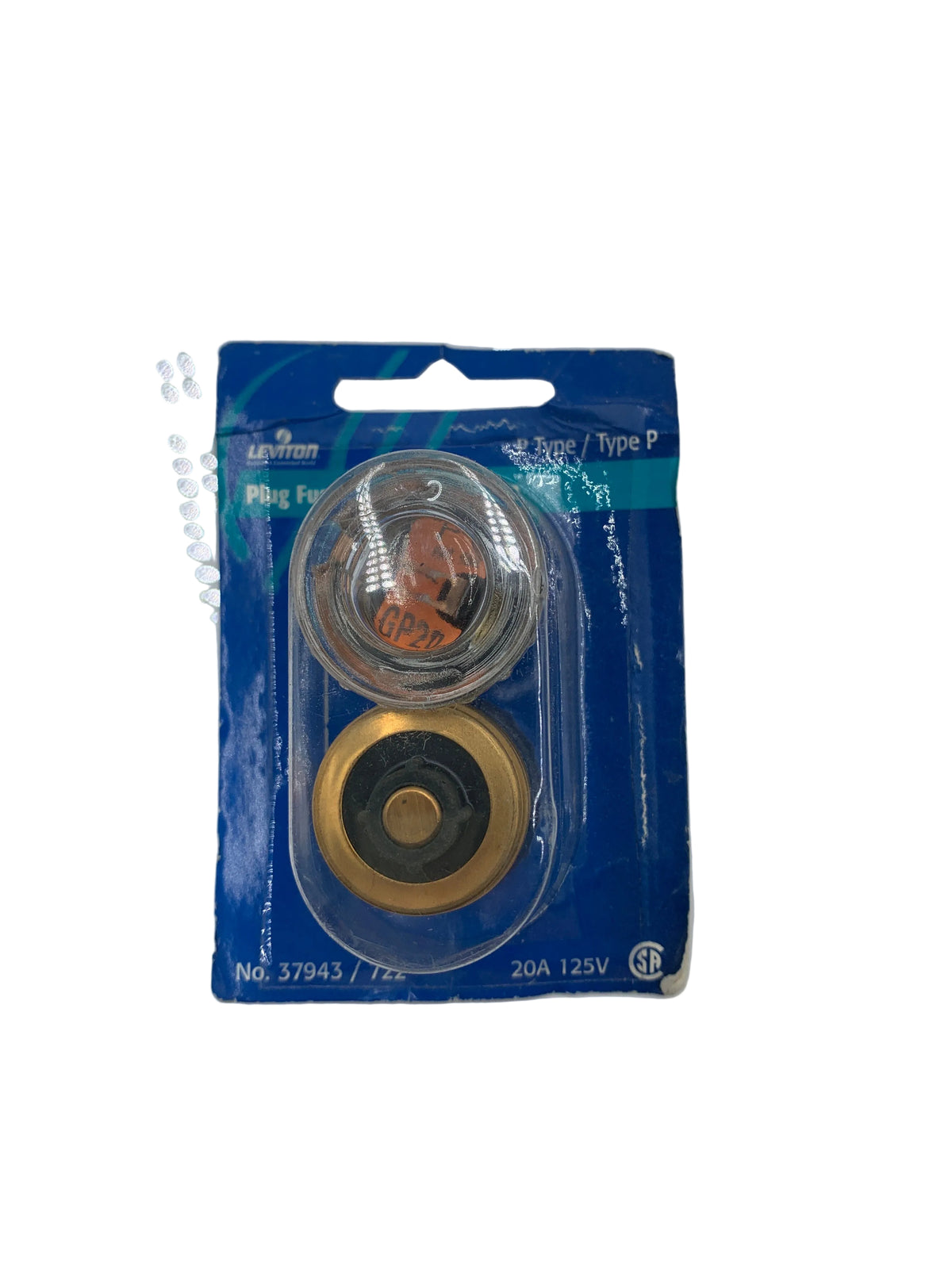 Leviton Type P Plug Fuses 20 Amp 125V – 2-Pack Electrical Replacement Fuses