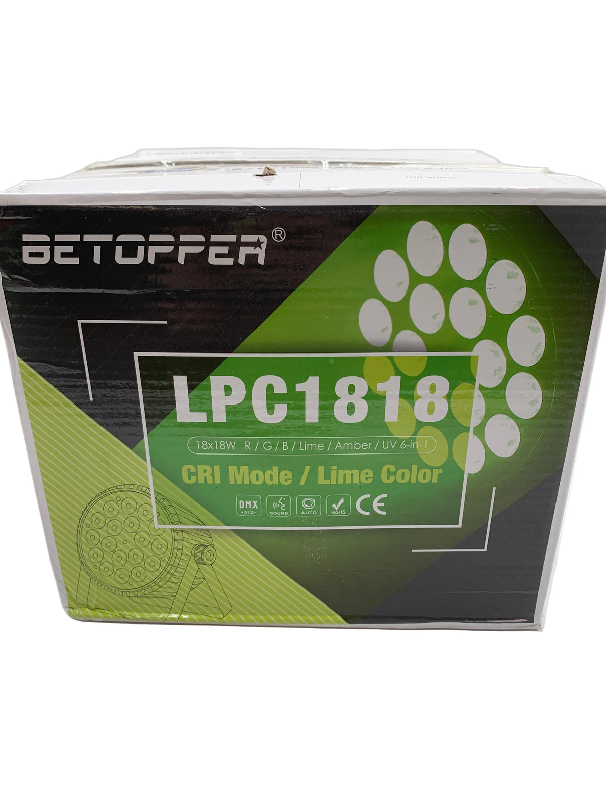 BETOPPER LPC1818 RGB Lime Amber UV LED Stage Light – DJ Party Lighting Effect