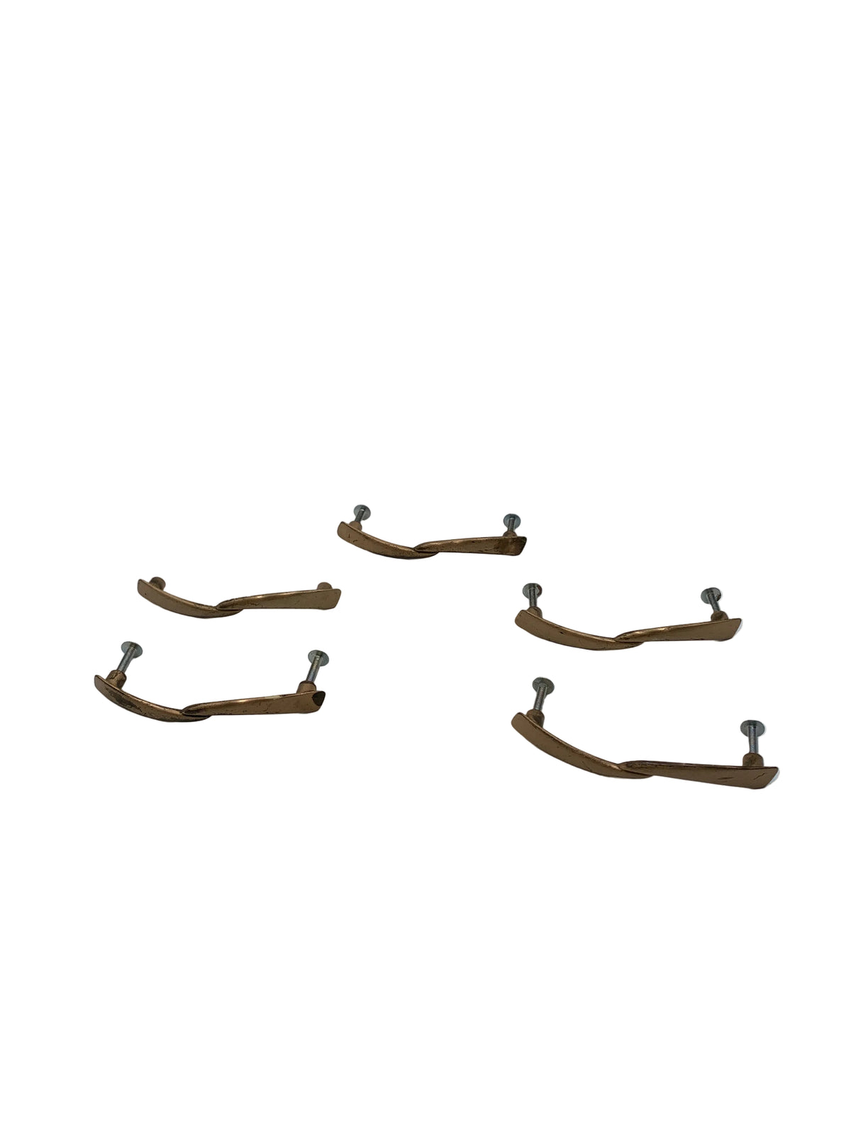 Bronze-Tone Twisted Cabinet Drawer Pulls - Set of 5