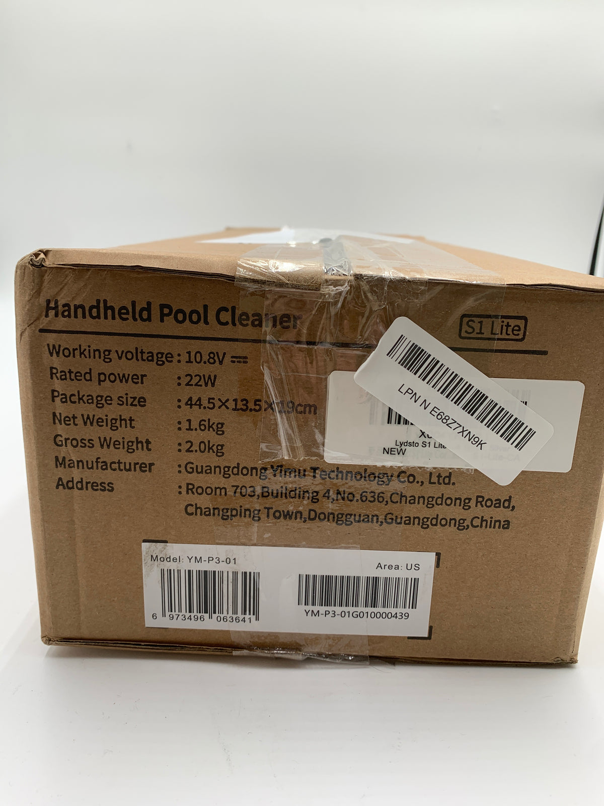 Lydsto S1 Lite Cordless Handheld Pool Vacuum Cleaner YM-P3-01