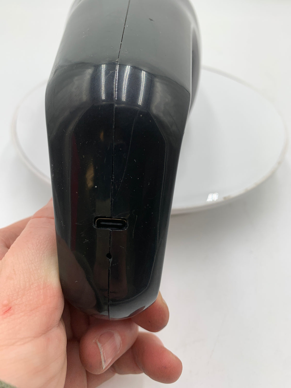 Black Handheld Vacuum Cleaner with USB-C Charging Port