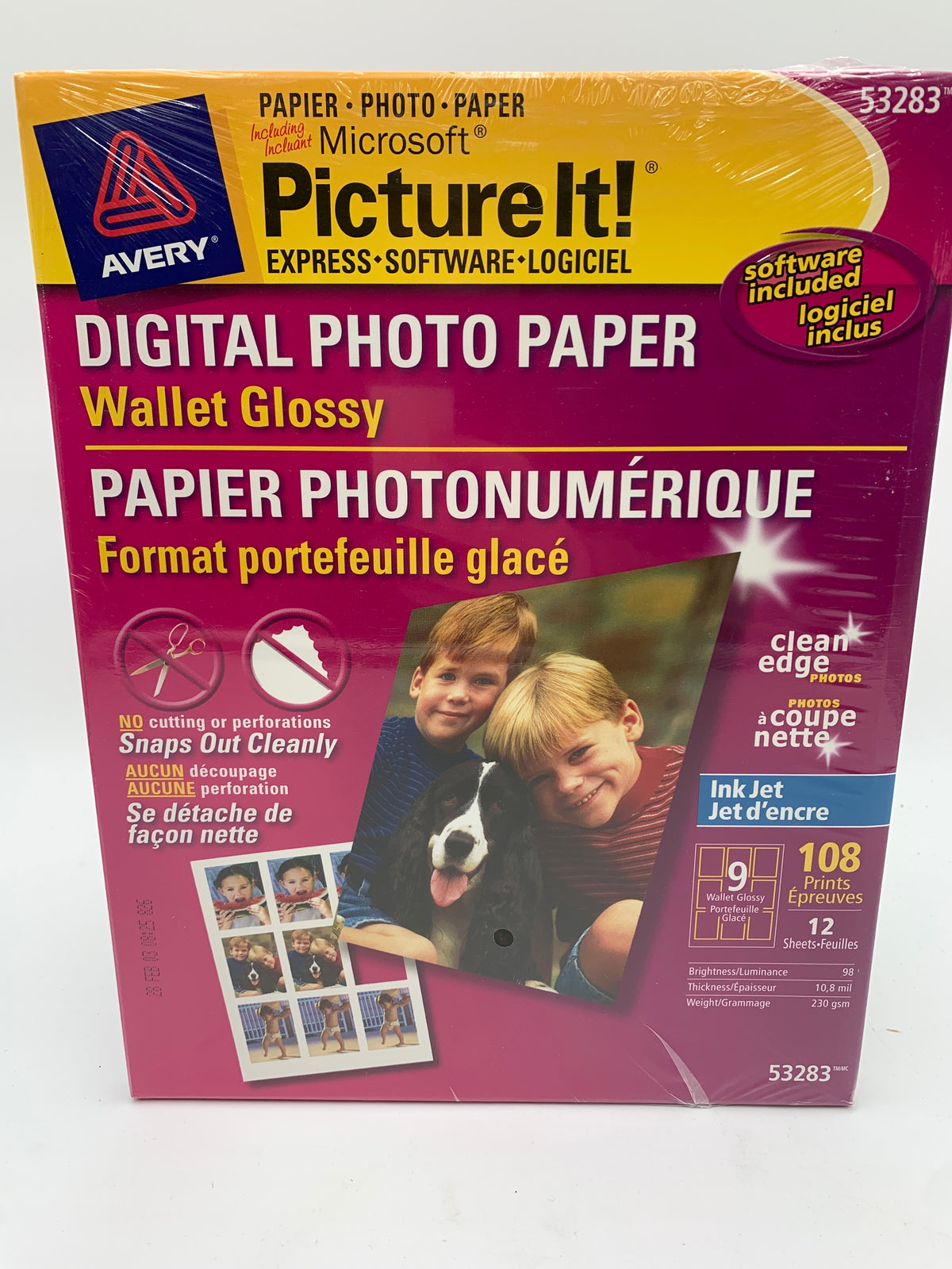 Avery 53283 Wallet Glossy Digital Photo Paper - 12 Sheets