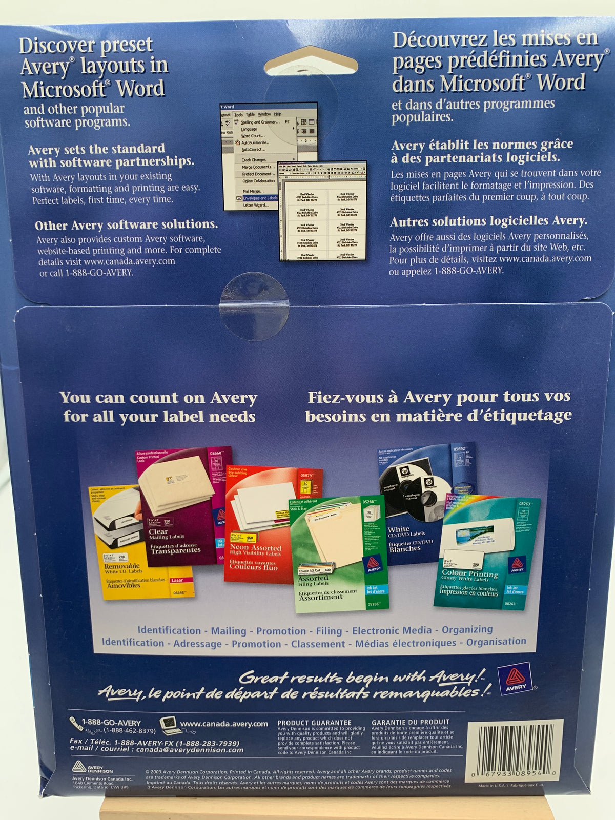 Avery 08954 Matte White Inkjet Jewel Case Inserts