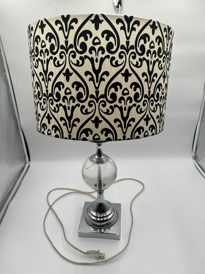 Modern Chrome Clear Glass Ball Table Lamp