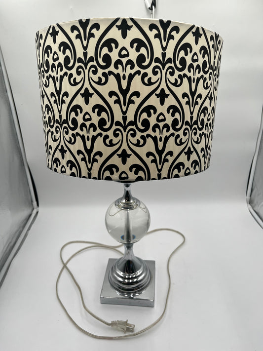 Modern Chrome Clear Glass Ball Table Lamp
