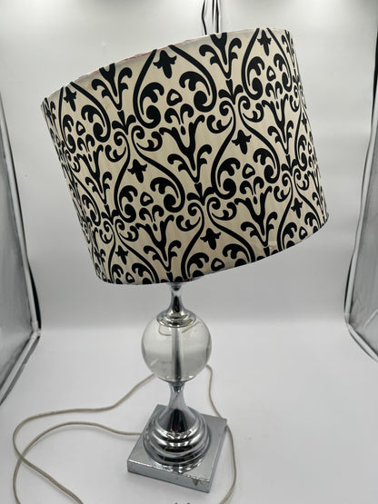 Modern Chrome Clear Glass Ball Table Lamp