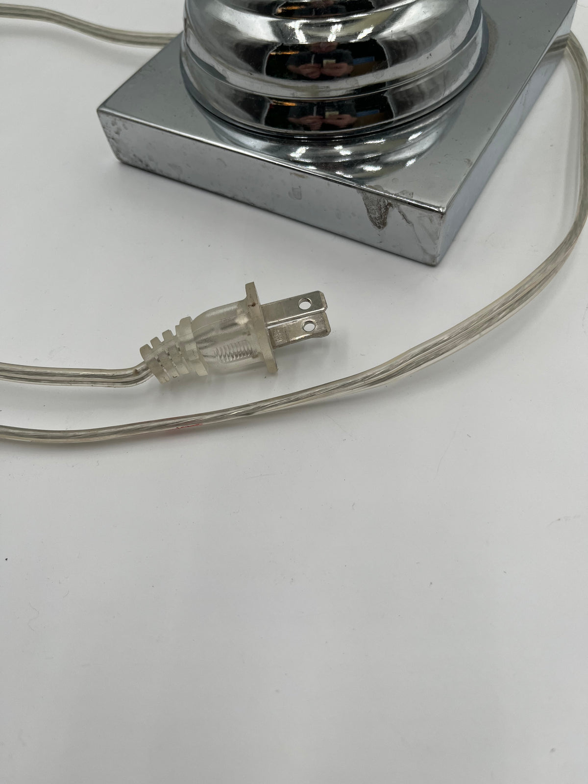 Modern Chrome Clear Glass Ball Table Lamp