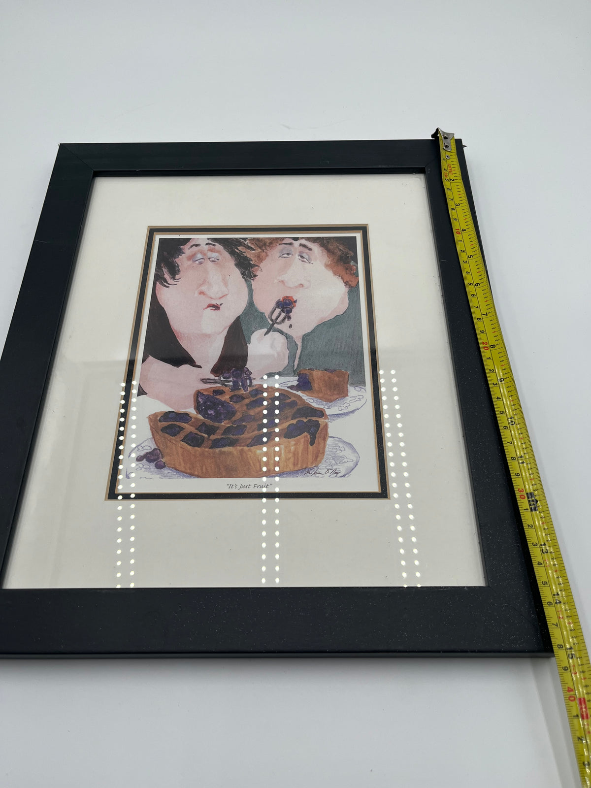 Erika Oller Art Print It's Just Fruit Framed Whimsical Humorous Women Pie