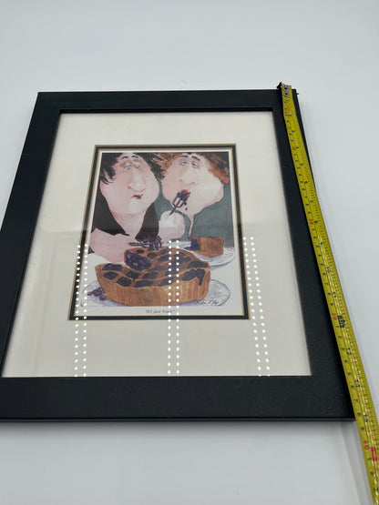 Erika Oller Art Print It's Just Fruit Framed Whimsical Humorous Women Pie