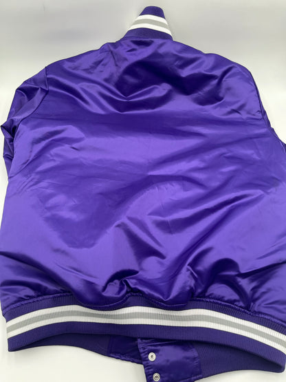 Mitchell & Ness Toronto Raptors Purple Satin Snap Jacket Vintage NBA M